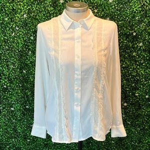 H&M White Lace Blouse